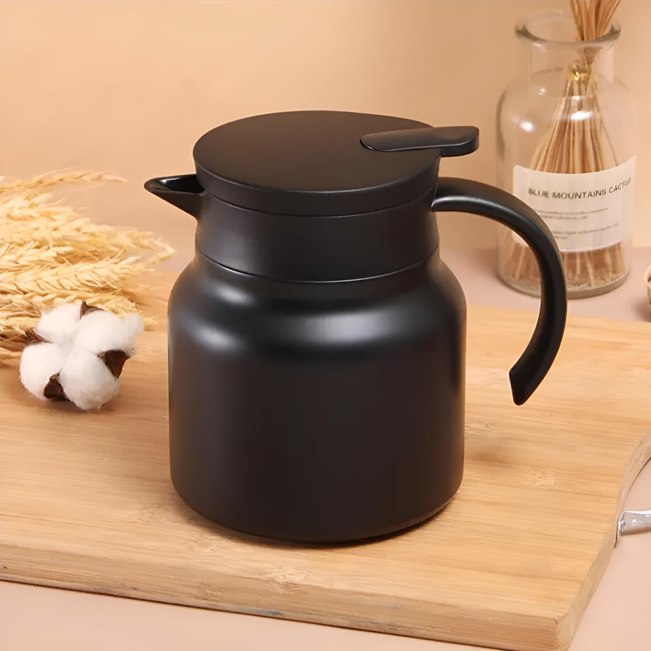 Vendly Teapot With Steel Infuser 1000Ml | Insulated Thermosteel Carafe With Handle | Bpa-Free, Keeps Drinks Hot & Cold For Home